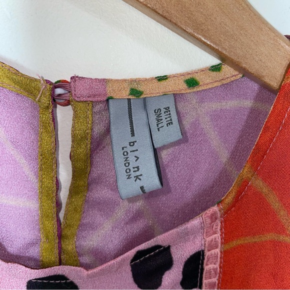 Bl^nk London x Anthropologie MIRANDA PEASANT Pink Black Eclectic Size Petite S - Picture 4 of 12
